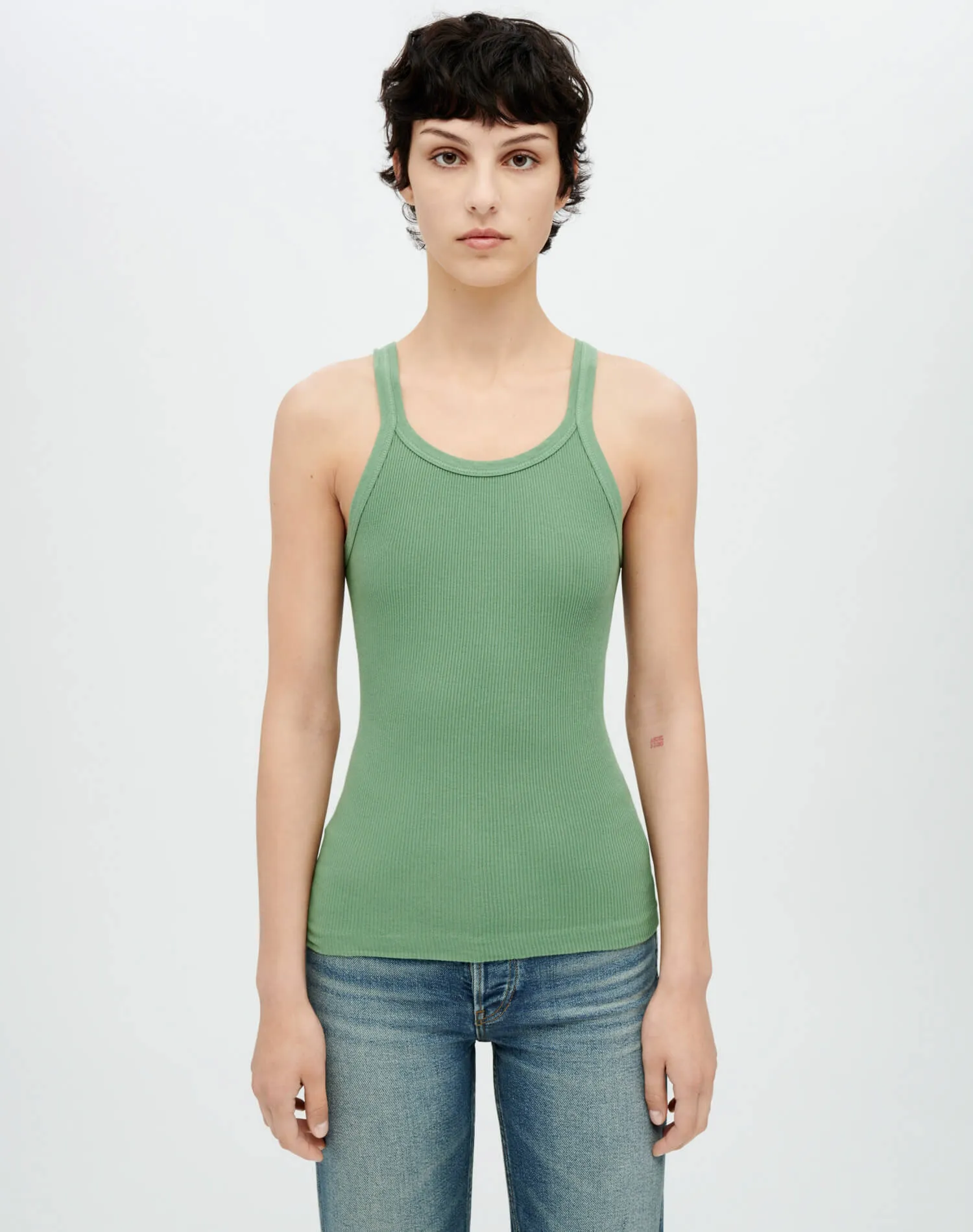 Emerald Ribbed Tank