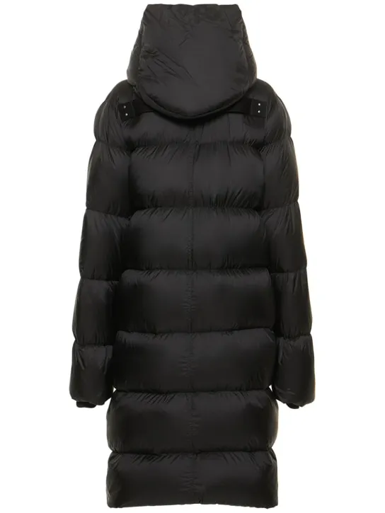 Rick Owens Long Down Coat with Hooded Liner