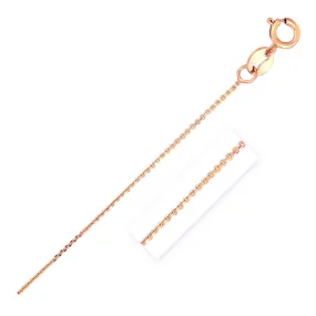 Rose Gold Diamond Cut Cable Link Chain 0.7mm