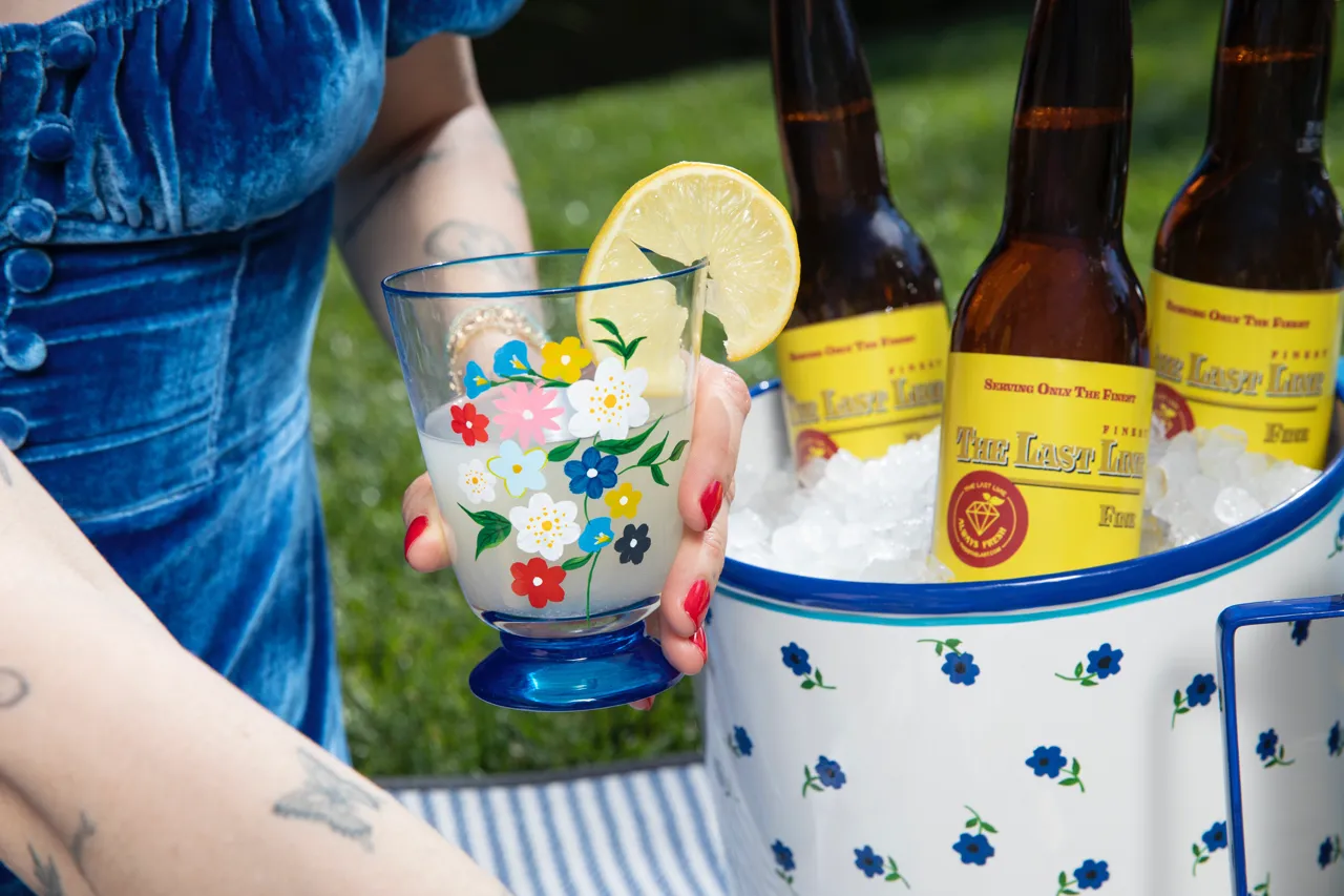 Royal Teddy Floral Enamel Ice Bucket