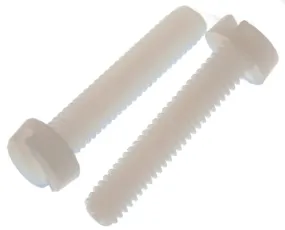 RS PRO Slot Cheese Head Nylon Machine Screws, M4x20mm