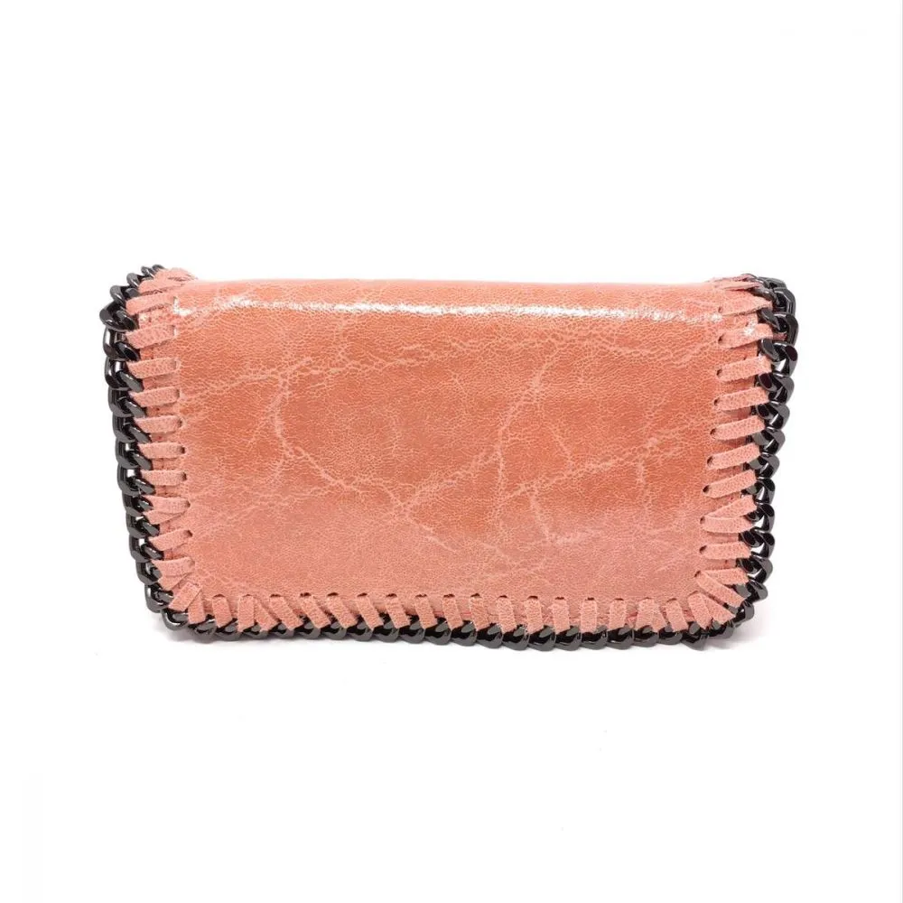 Salmon Leather Crossbody Bag