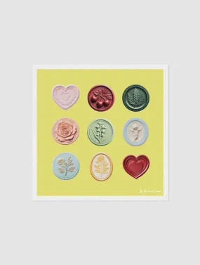 sealed with a kiss framed art print