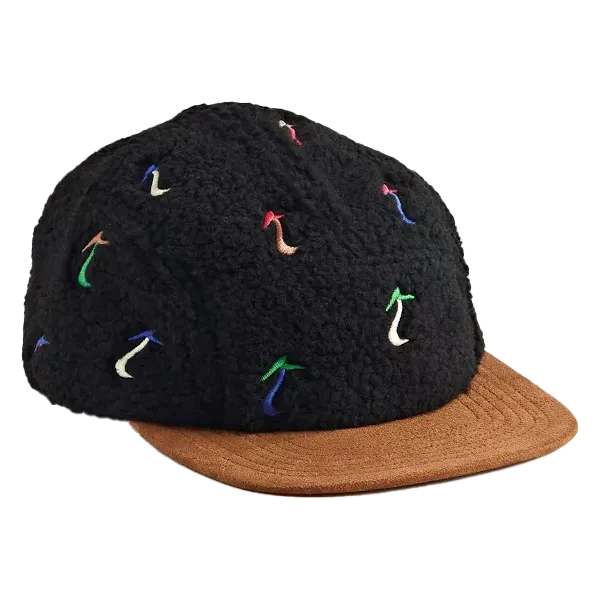 Sherpa Hat with Night Shrooms Design (5-panel)