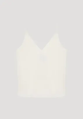 SILK CAMISOLE TOP-CREAM