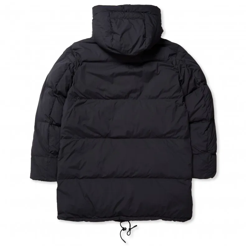 Black Recycled Nylon Ripstop Down Coat