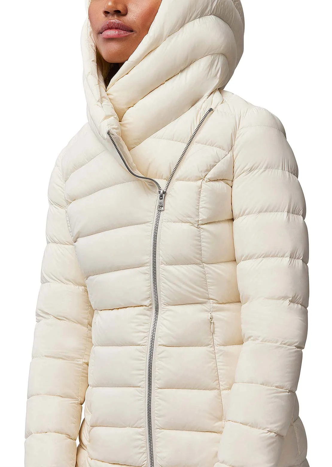 Long Hooded Down Jacket for Women