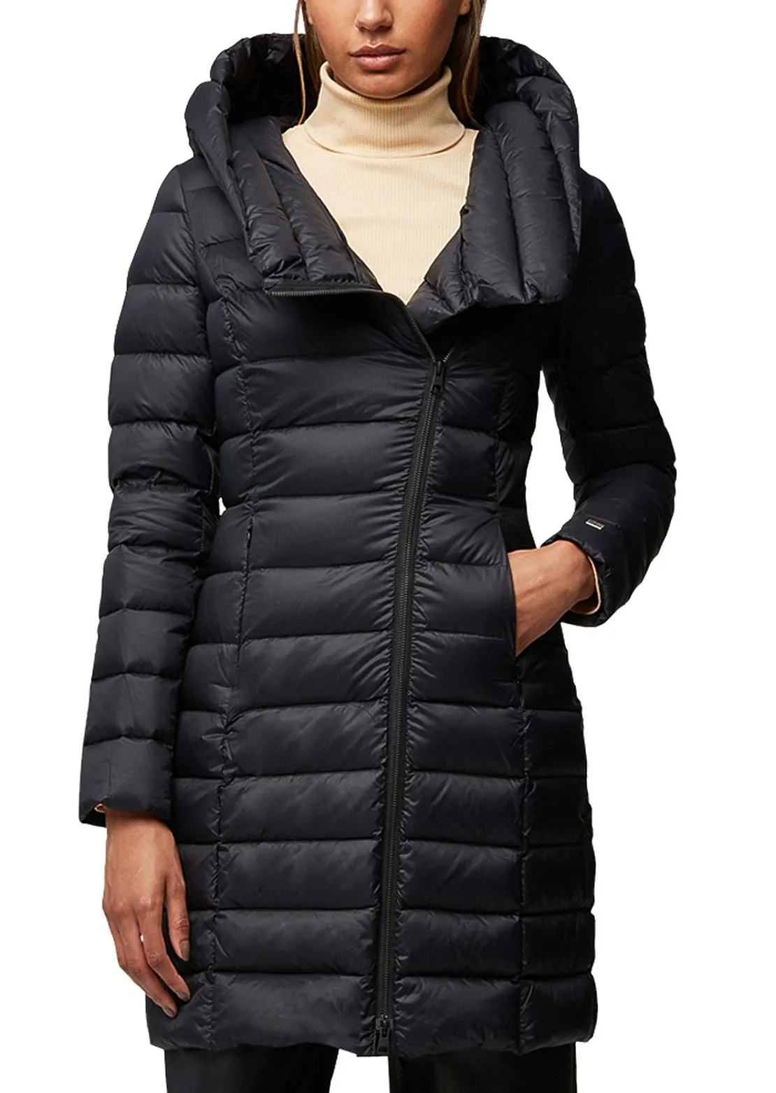 Long Hooded Down Jacket for Women