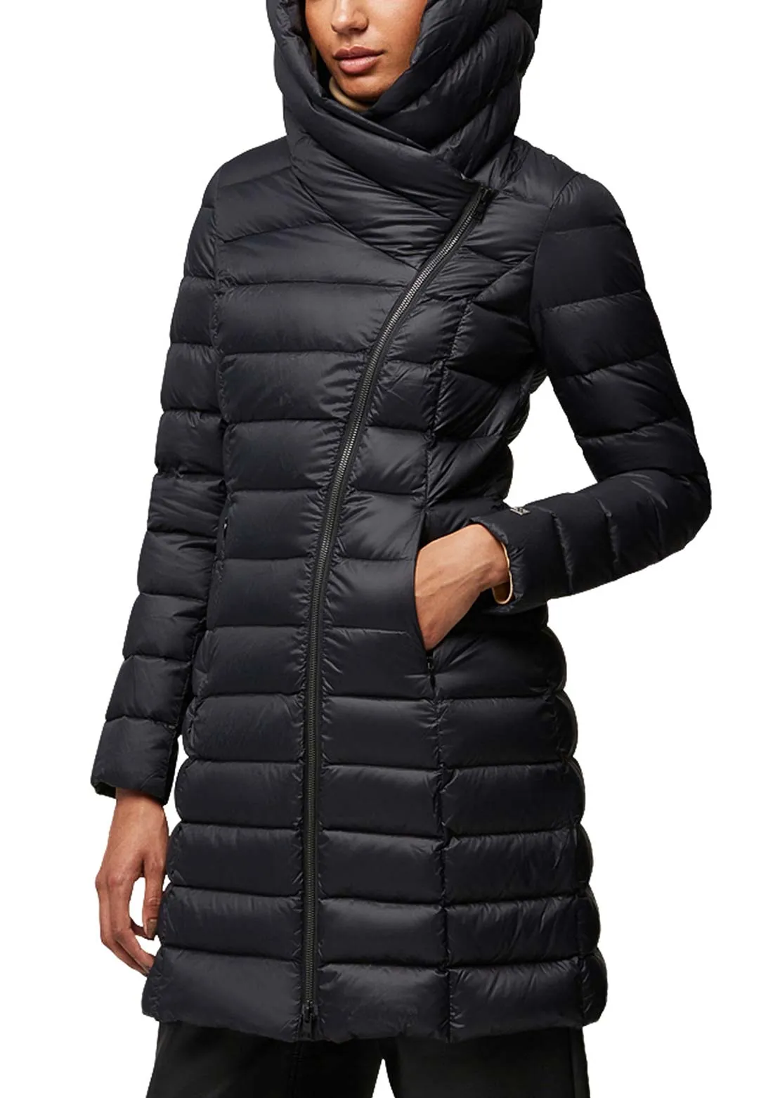 Long Hooded Down Jacket for Women