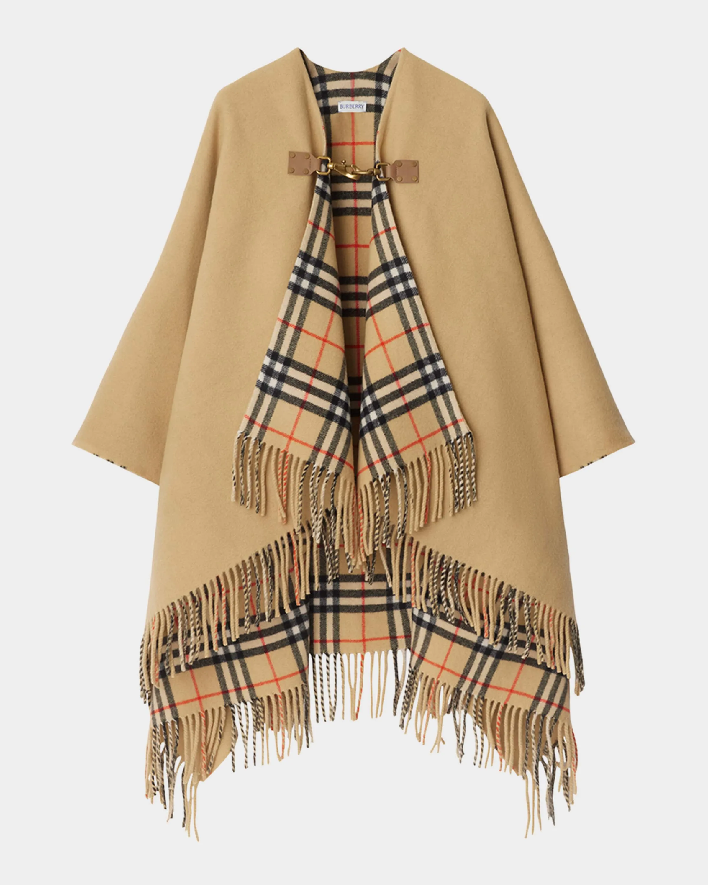 St. Marsh Fringed Wool Cape