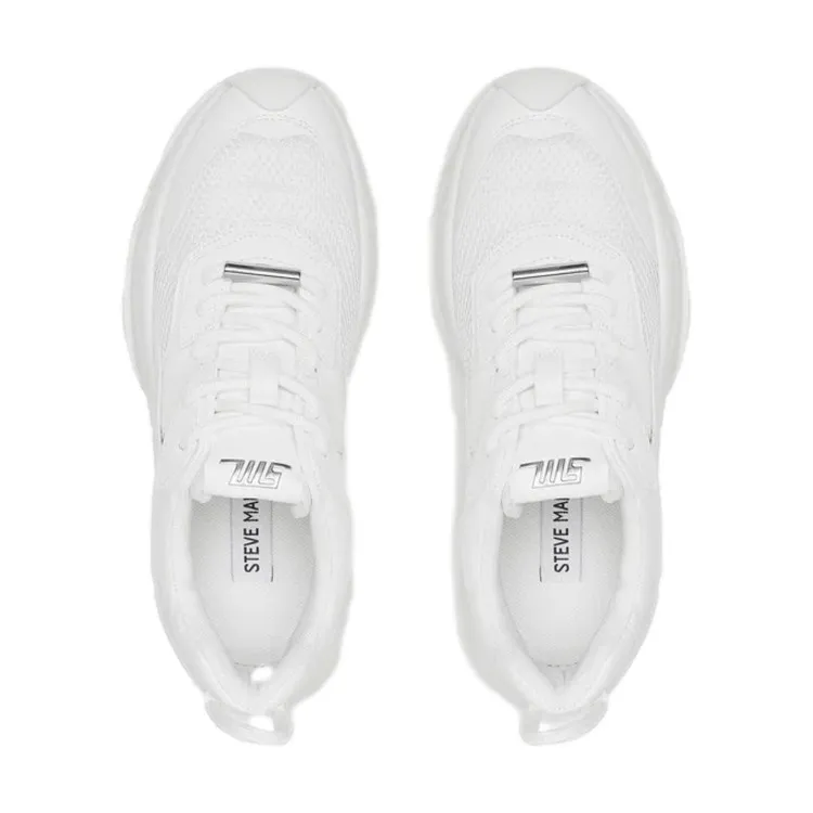 White Lace-Up Women's Sneakers by Steve Madden