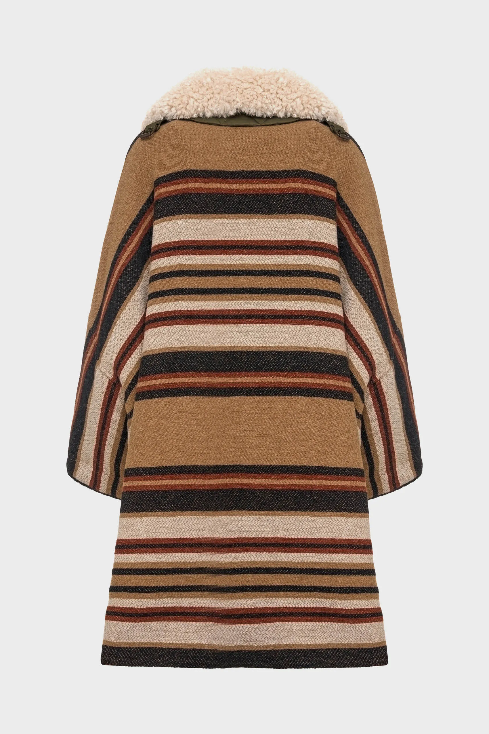 Striped Wool Cape