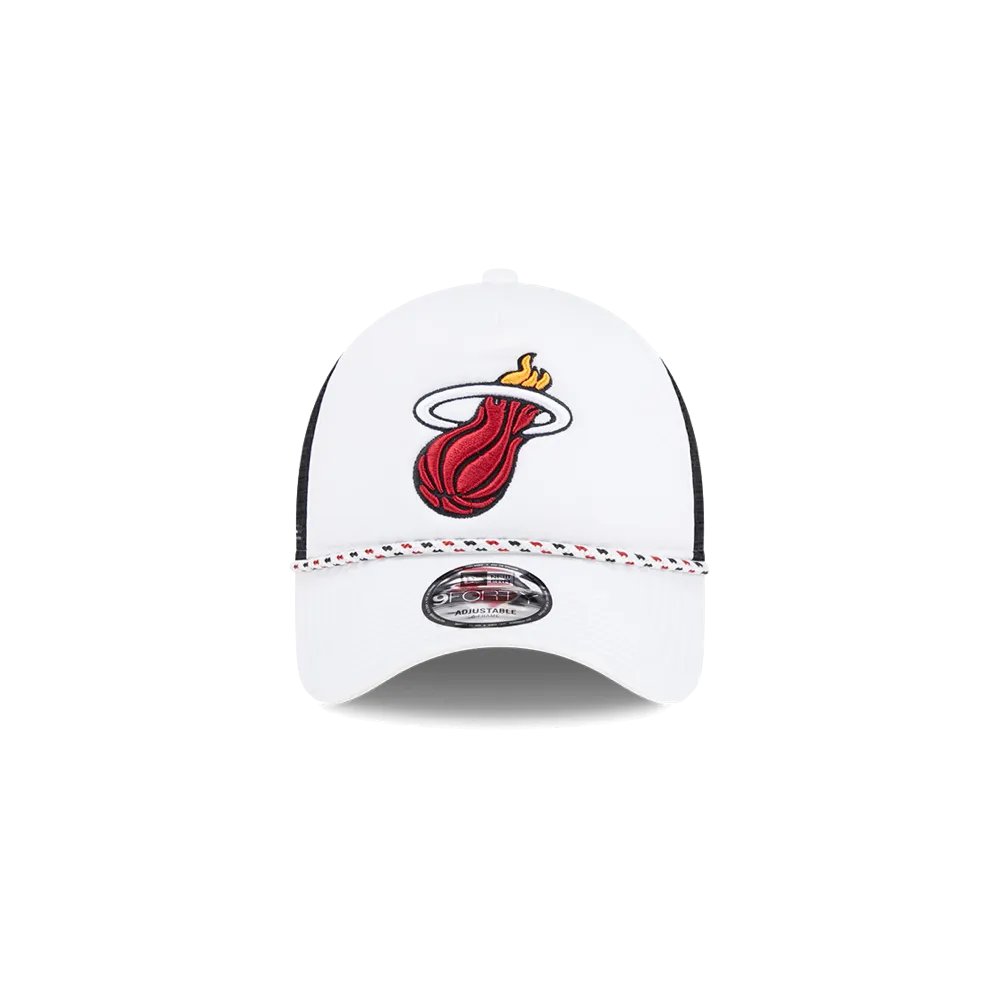 Rope Trucker Hat by New Era Miami HEAT