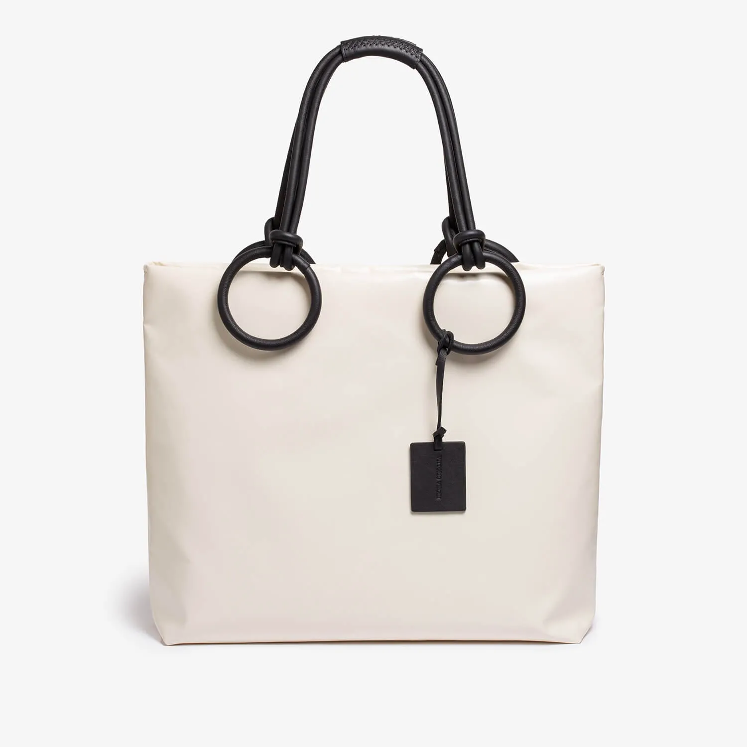 White Nicole PVC Shopping Bag