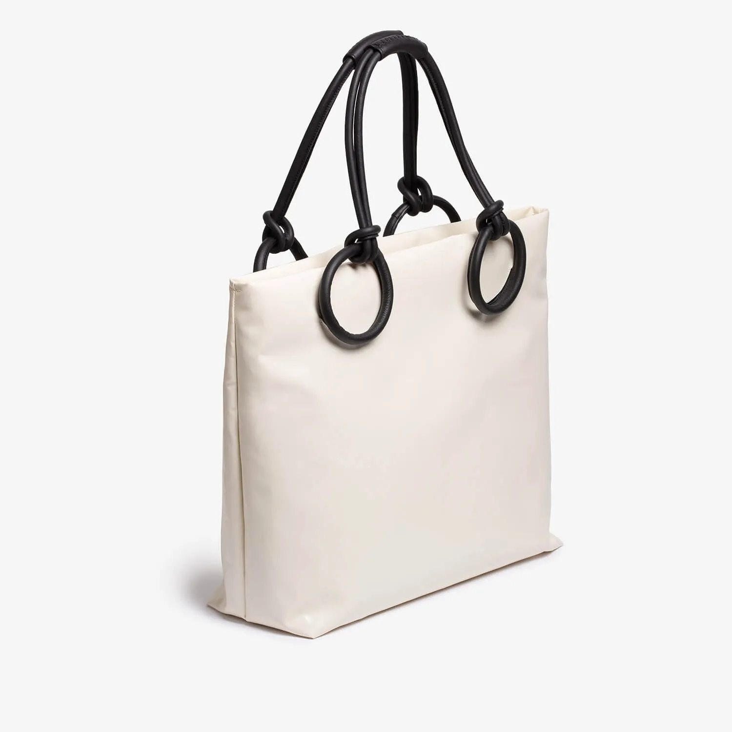 White Nicole PVC Shopping Bag