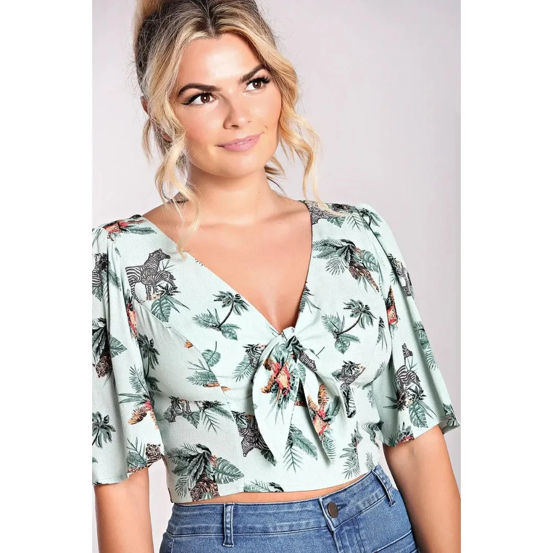 Safari Animal Print Summer Crop Top