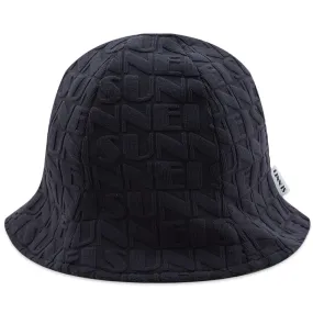 Sunnei Reversible Logo Bucket Hat in Dark Navy