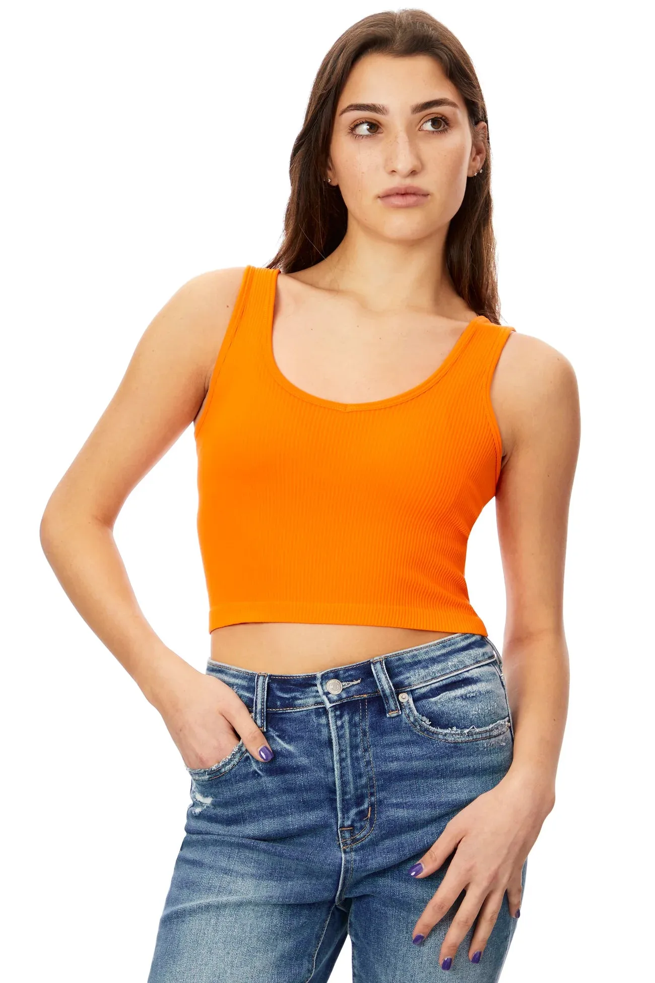 Suzette Collection V-Neck Ribbed Tank