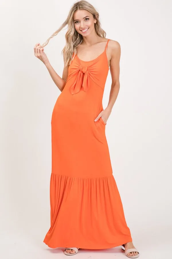 Tangerine Orange Fancy Me Maxi SunDress