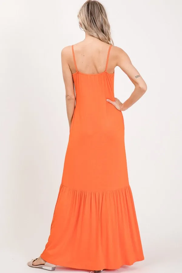 Tangerine Orange Fancy Me Maxi SunDress