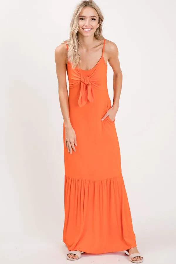 Tangerine Orange Fancy Me Maxi SunDress