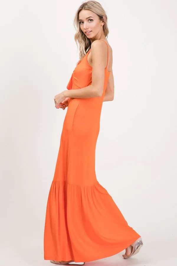 Tangerine Orange Fancy Me Maxi SunDress