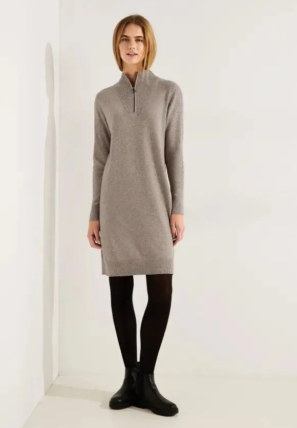 Taupe Rib Knit Dress Cecil