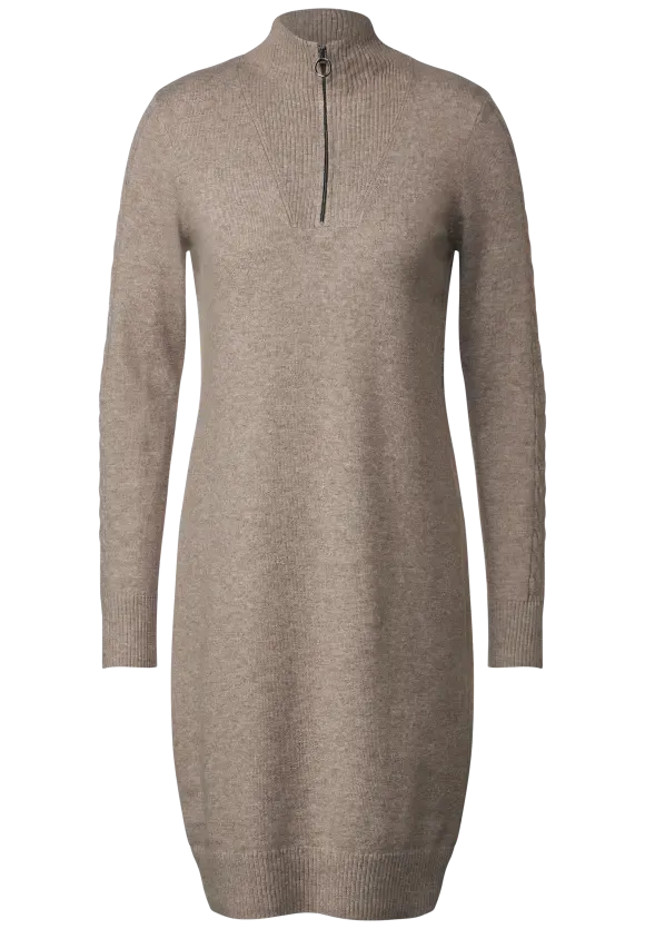 Taupe Rib Knit Dress Cecil