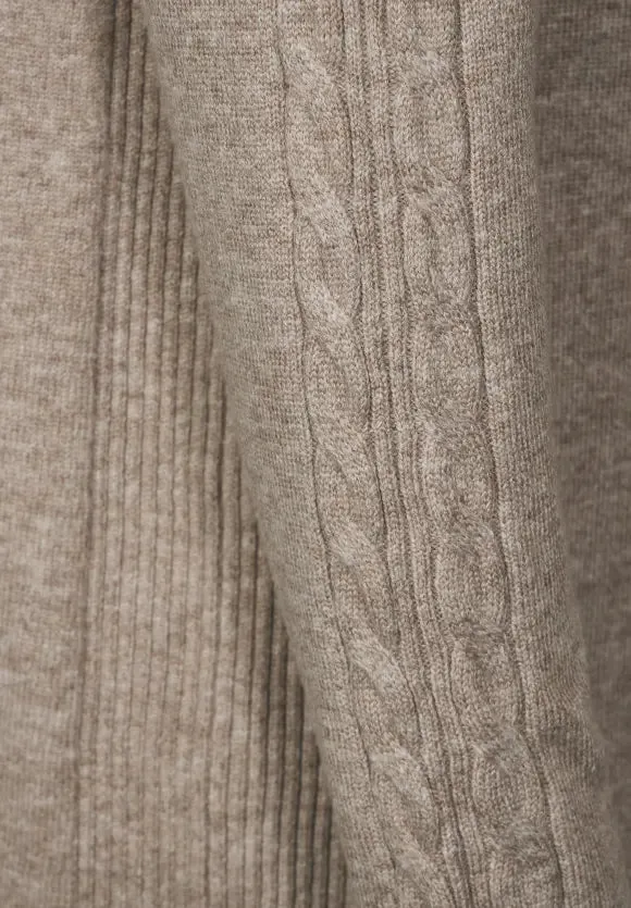 Taupe Rib Knit Dress Cecil