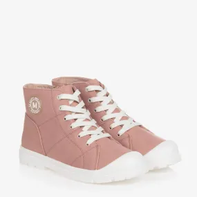 Teen Girls' Pink Faux Leather Boots