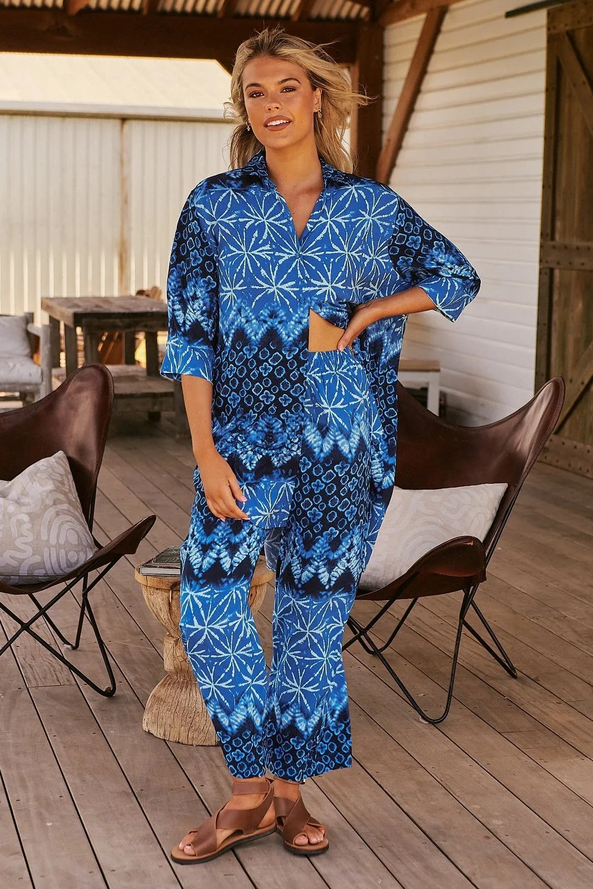 Tranquil Tides Collection Cabana Shirt Blouse