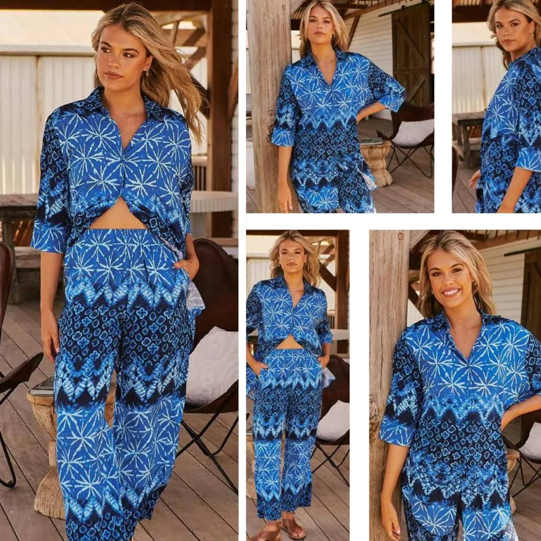 Tranquil Tides Collection Cabana Shirt Blouse