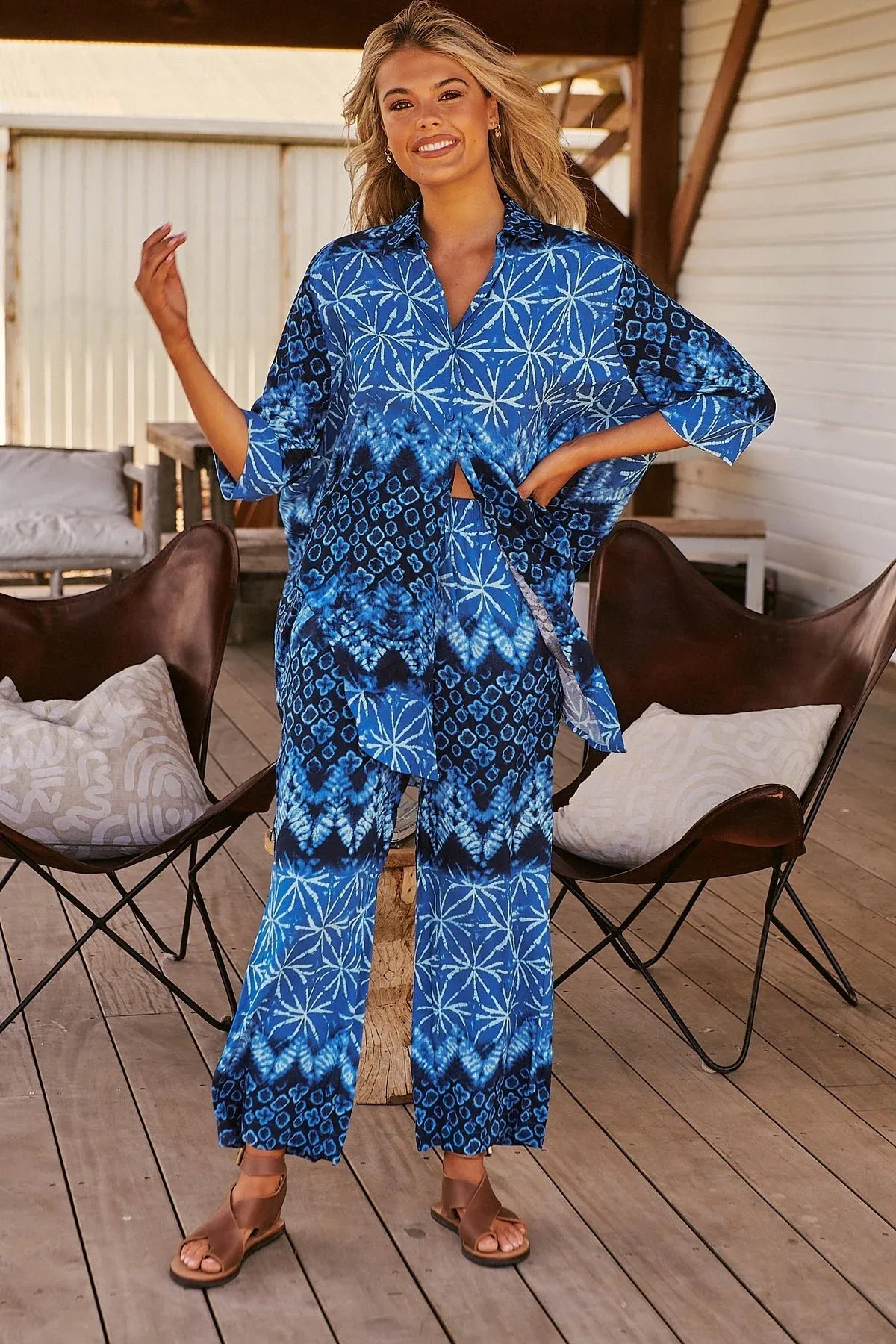 Tranquil Tides Collection Cabana Shirt Blouse