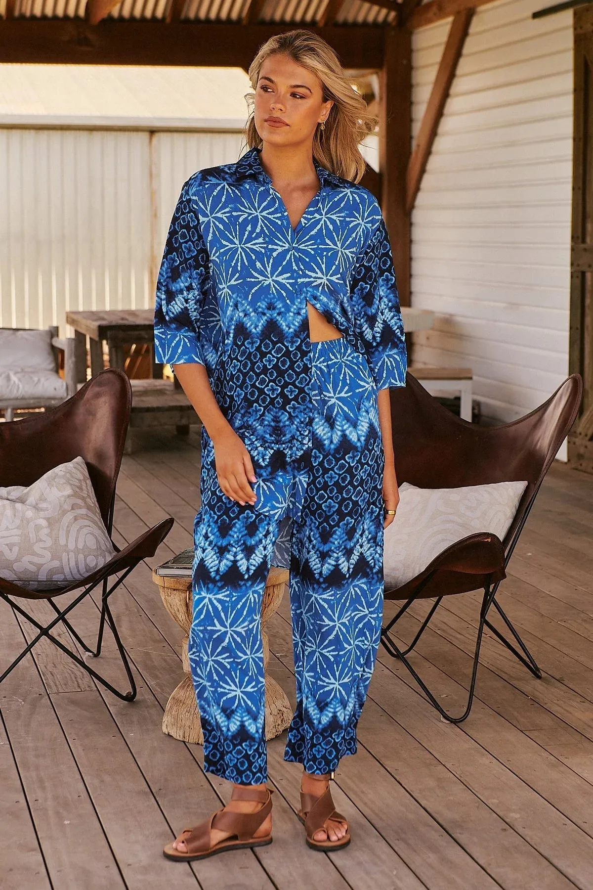 Tranquil Tides Collection Cabana Shirt Blouse