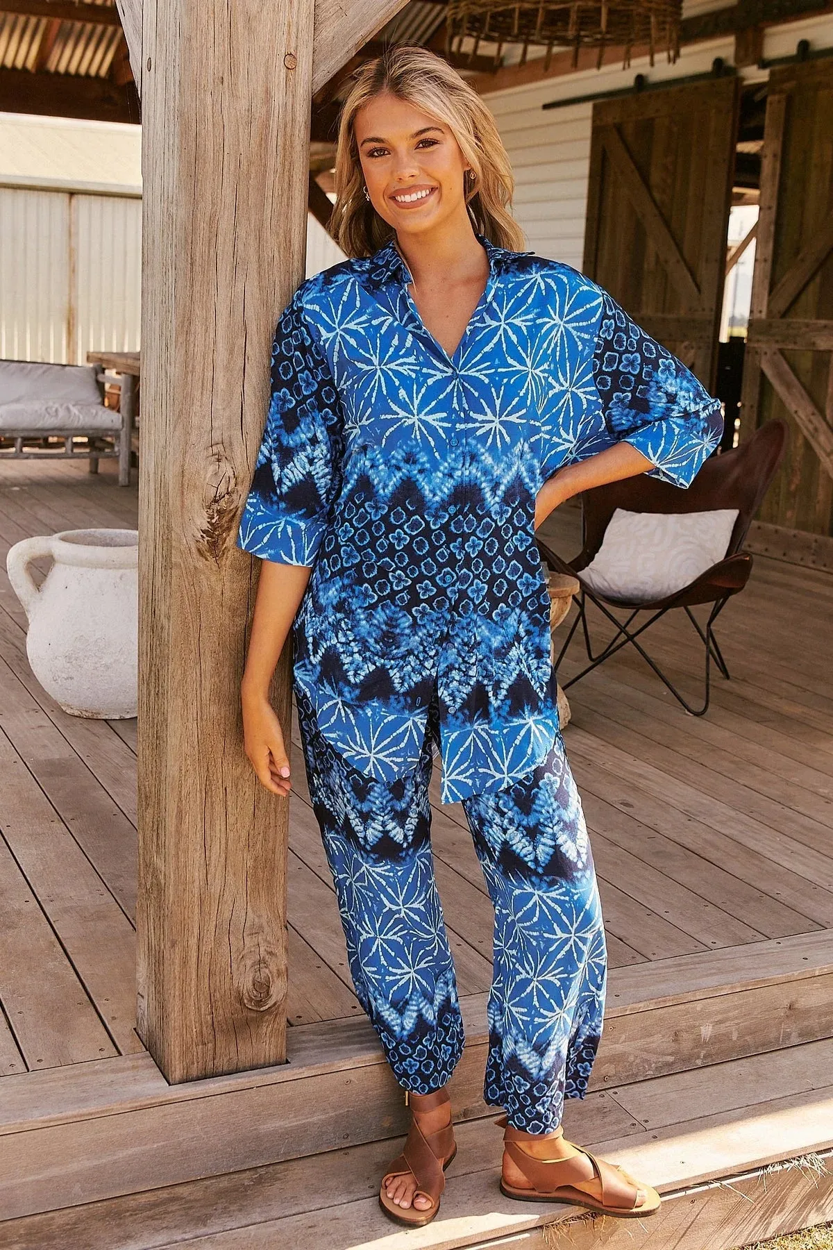 Tranquil Tides Collection Cabana Shirt Blouse