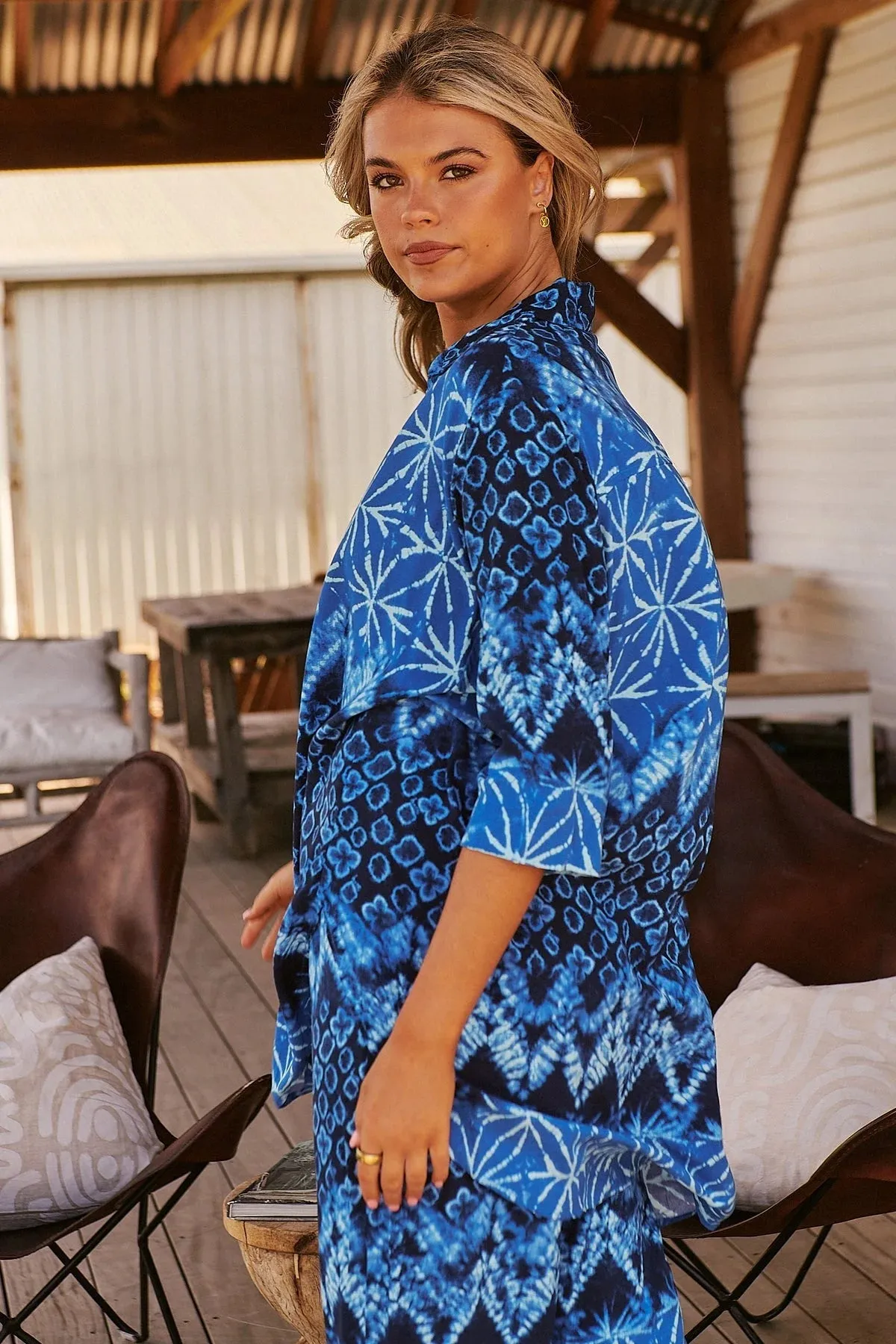 Tranquil Tides Collection Cabana Shirt Blouse