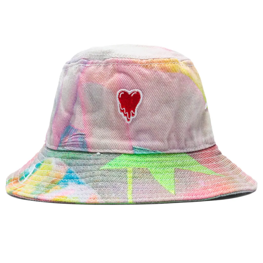 White Multi Stardust Bucket Hat by Emotionally Unavailable x So Youn Lee