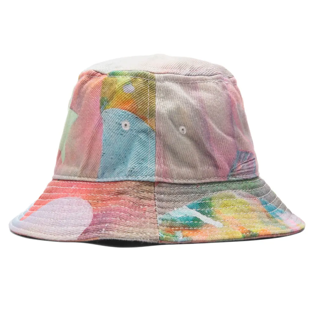 White Multi Stardust Bucket Hat by Emotionally Unavailable x So Youn Lee