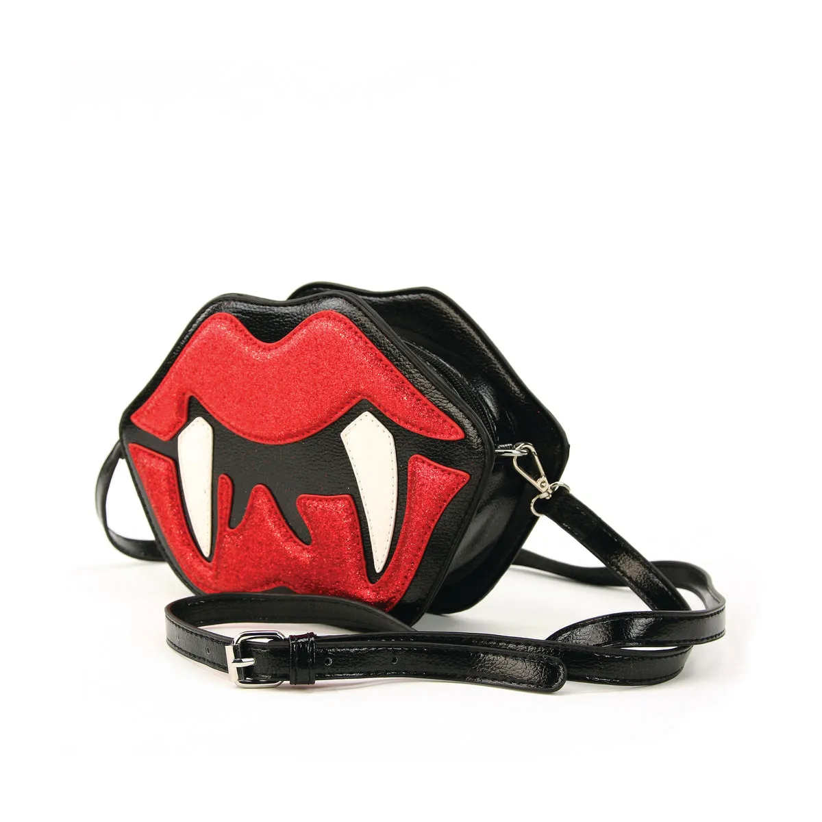 Crossbody Bag with Vampire Mouth Design