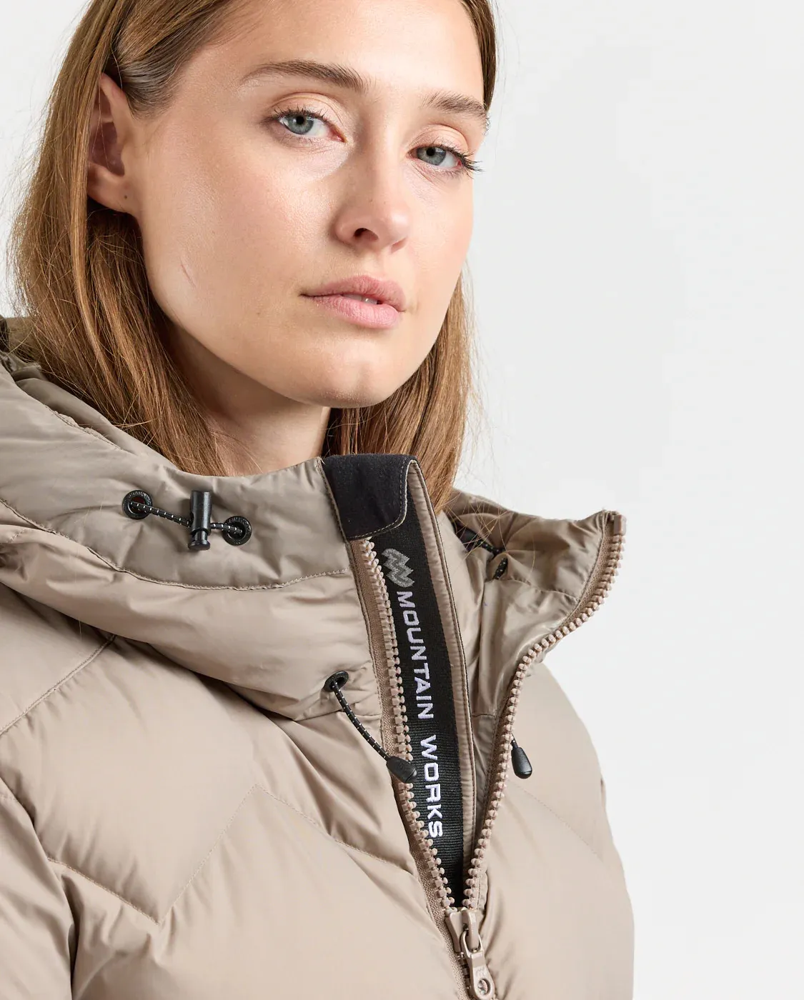 Unisex Regulator Down Coat in Moondust Color by Mountain Works