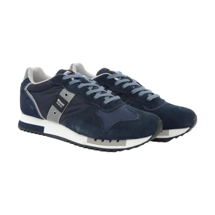 Blauer S4QUEENS01/MES Navy Men's Lace-Up Sneakers