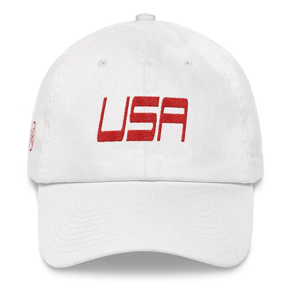 USA Designs Low Profile Embroidered Cotton Hat