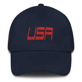 USA Designs Low Profile Embroidered Cotton Hat