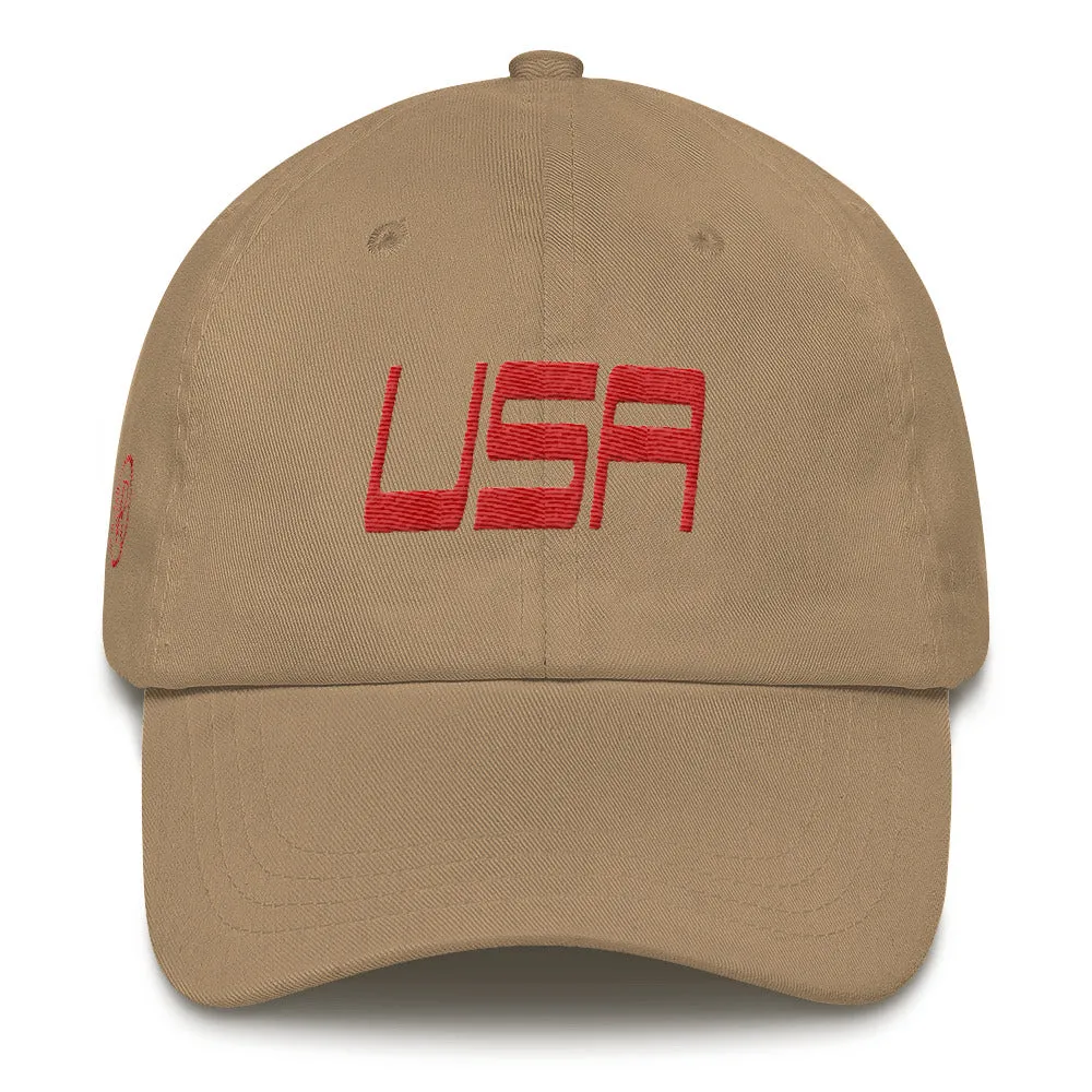 USA Designs Low Profile Embroidered Cotton Hat