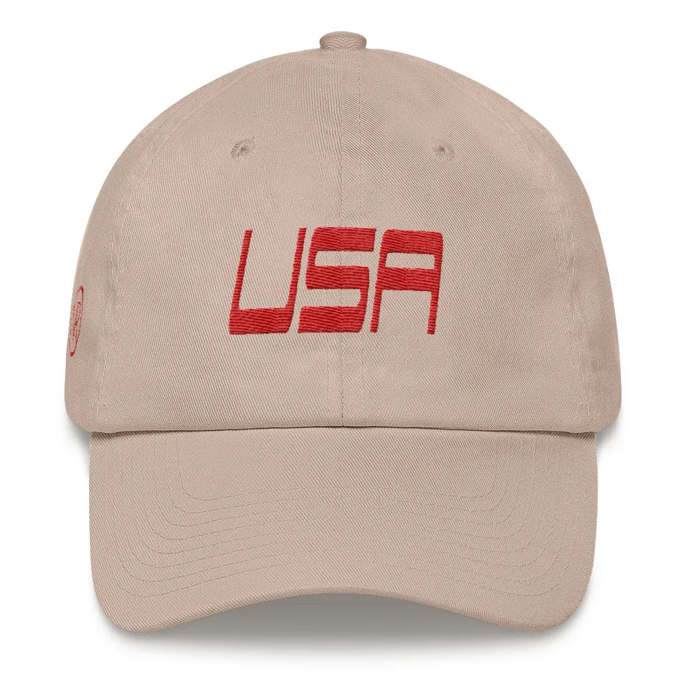 USA Designs Low Profile Embroidered Cotton Hat