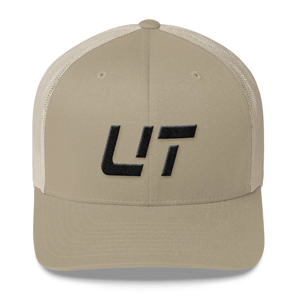 Utah Mesh Back Trucker Cap with Black Embroidery - UT