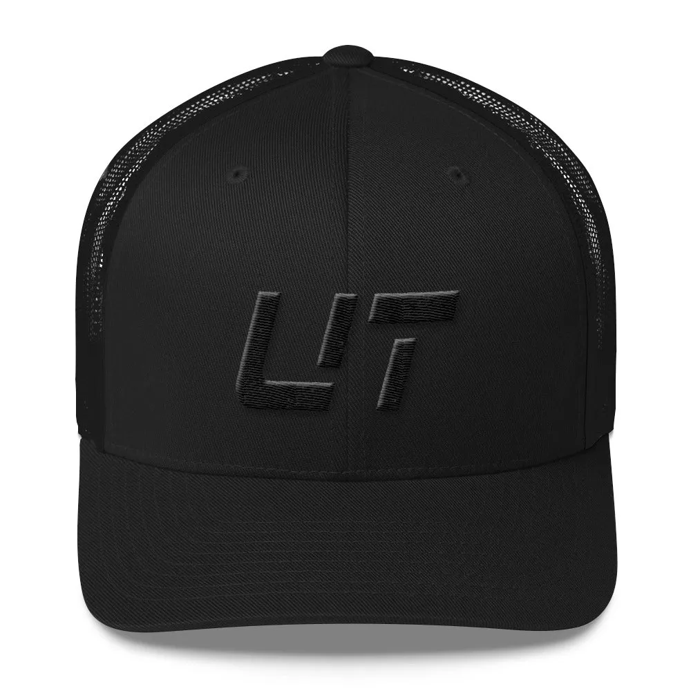 Utah Mesh Back Trucker Cap with Black Embroidery - UT