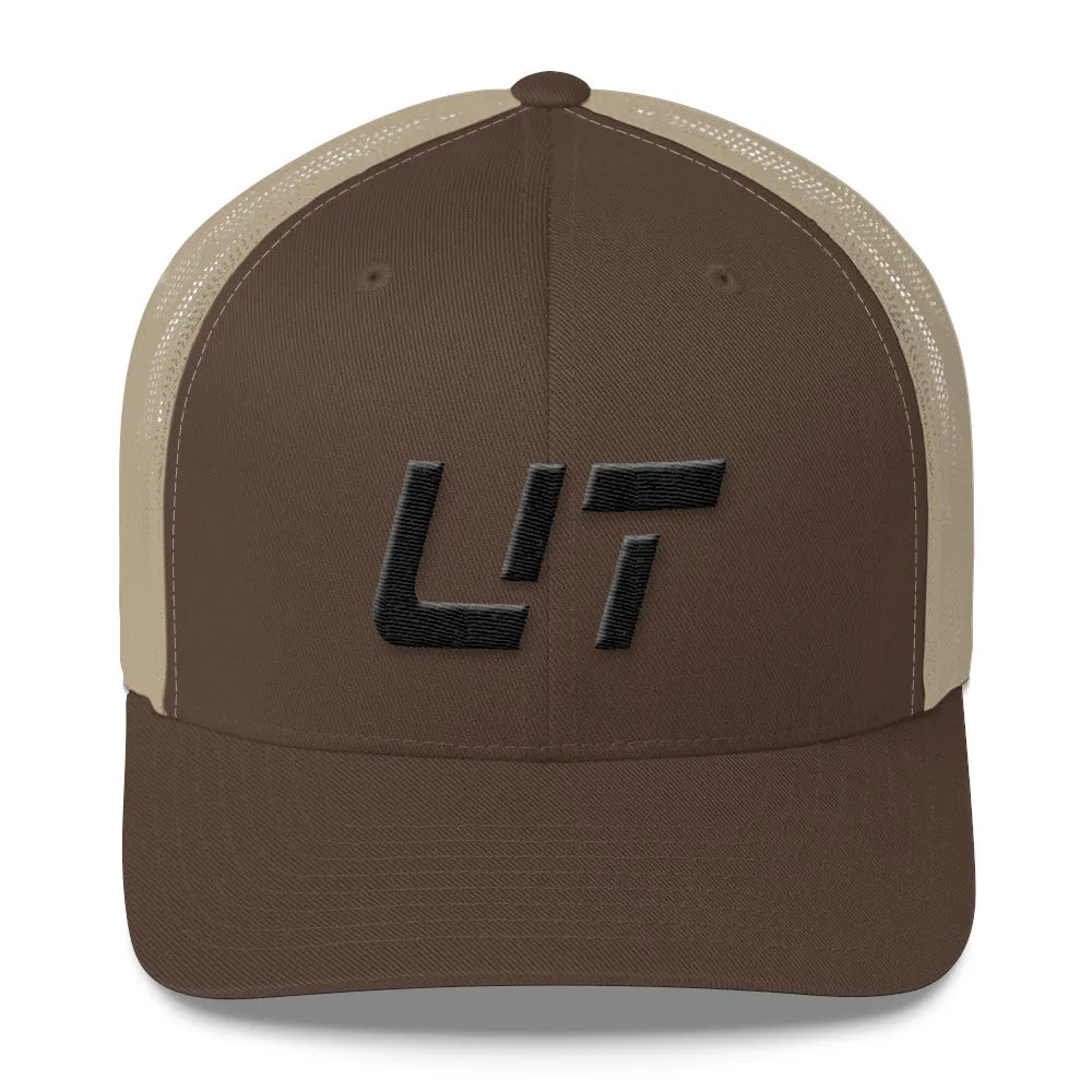 Utah Mesh Back Trucker Cap with Black Embroidery - UT