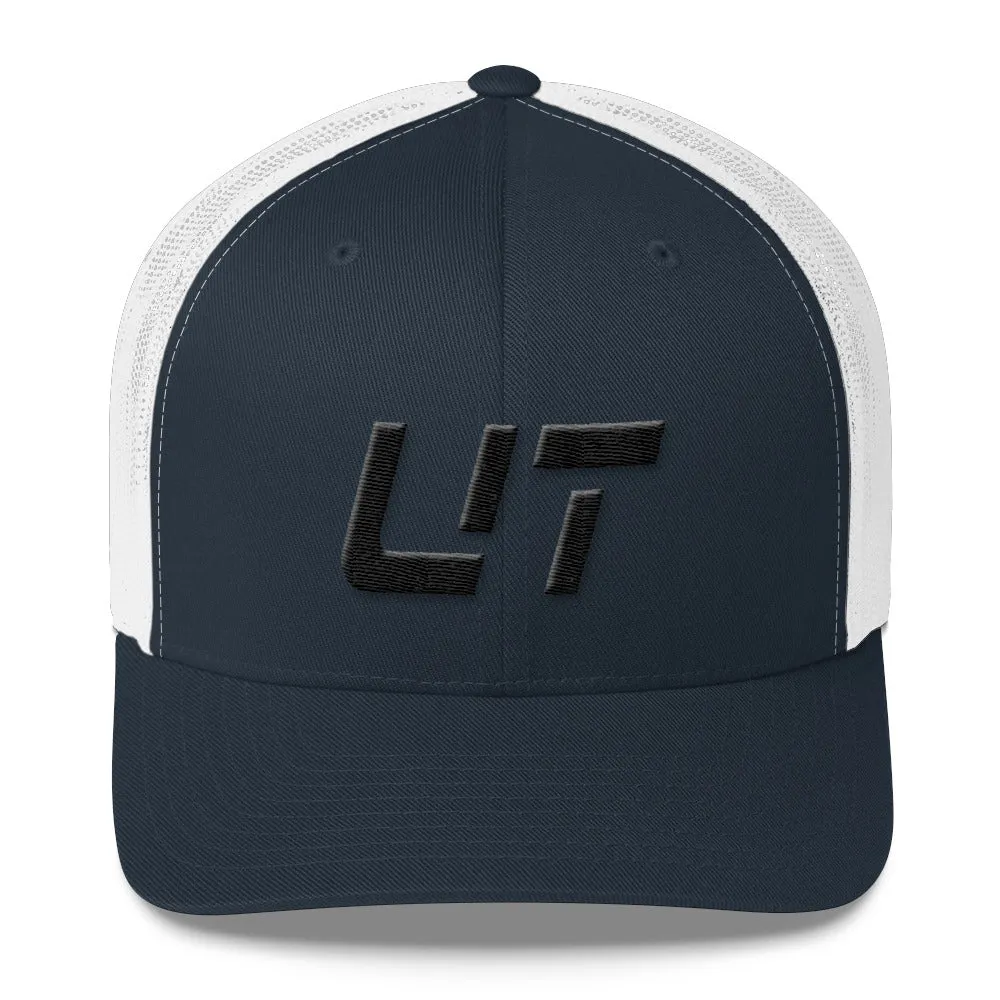 Utah Mesh Back Trucker Cap with Black Embroidery - UT