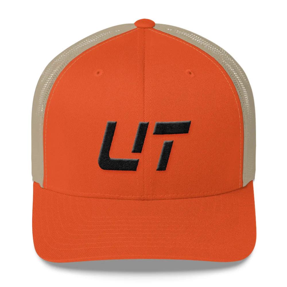 Utah Mesh Back Trucker Cap with Black Embroidery - UT